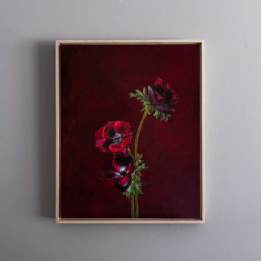 "Anemone in Maroon" 16X20